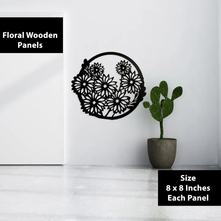 3D floral abstract Wooden Wall Art & Home Decoration Item