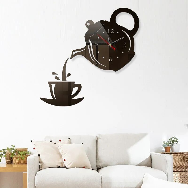 New Teapot Wooden Wall Clock - Elegant Wall Clocks for Bedroom & Drawing Room