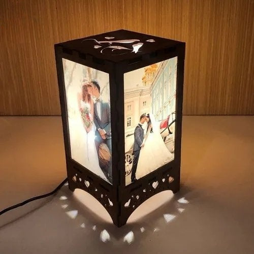 3D Customized Wooden Lamp with Your Photos - Personalized Gift & Home Decor