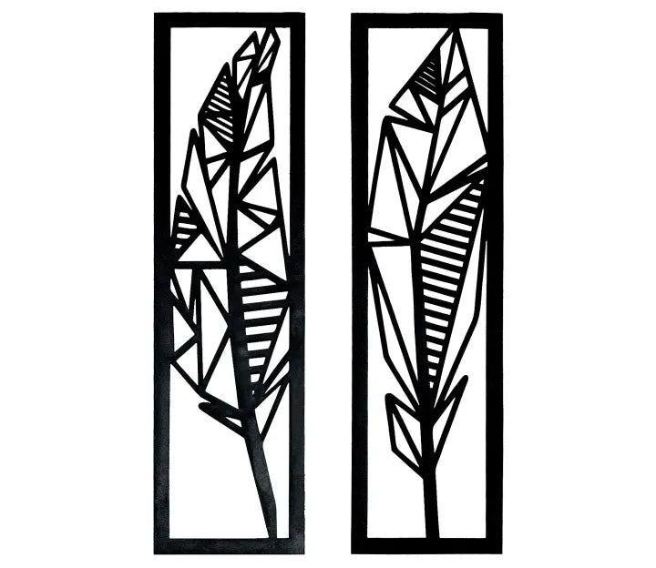 3D leaf abstract Wooden Wall Art & Home Decoration Item Home Décor Home Room & Wall Decor Wall Art Premium Quality 3 panels 4*14 inches self adhesive nature inspired living room