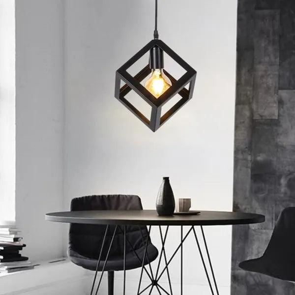 Triangle/Square Cube Shaped Hanging Light - Modern Ceiling Pendant Lamp (Bulb Not Included)