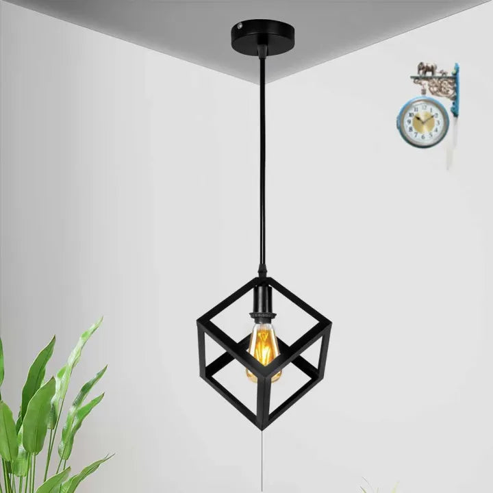 Triangle/Square Cube Shaped Hanging Light - Modern Ceiling Pendant Lamp (Bulb Not Included)