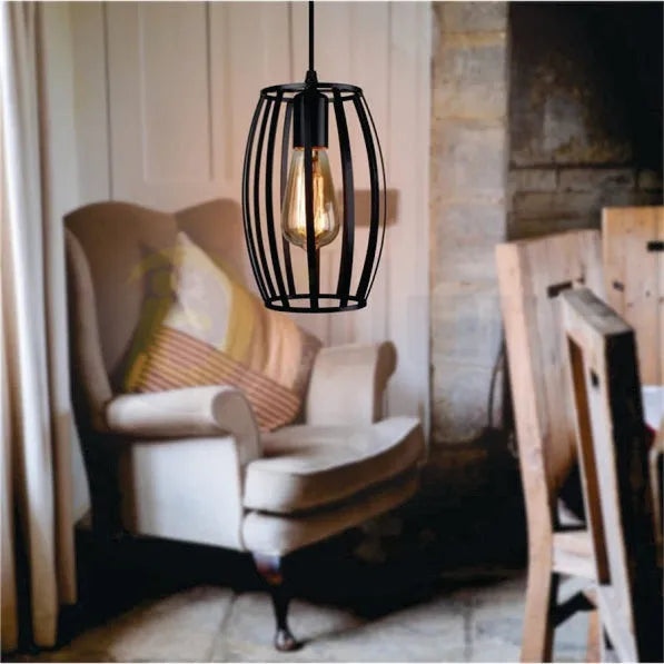 Drum shaped Hanging Lamp