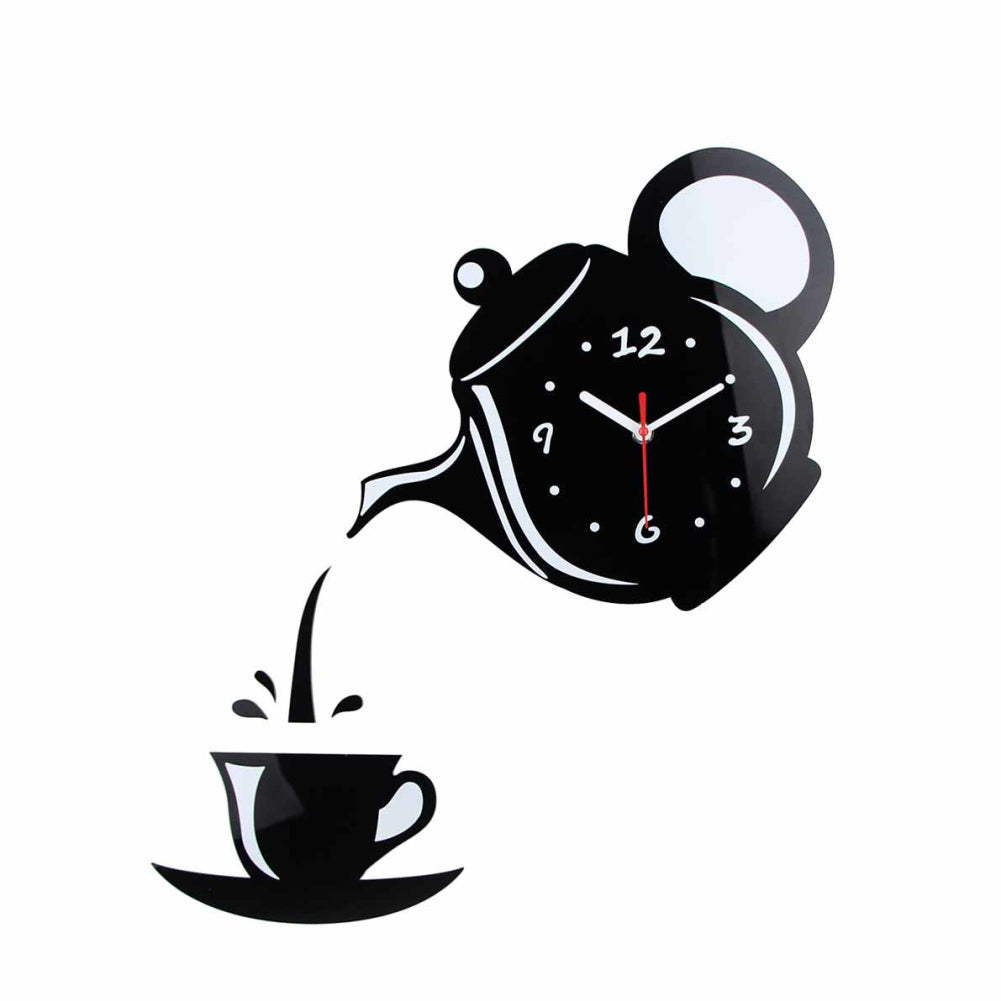 New Teapot Wooden Wall Clock - Elegant Wall Clocks for Bedroom & Drawing Room