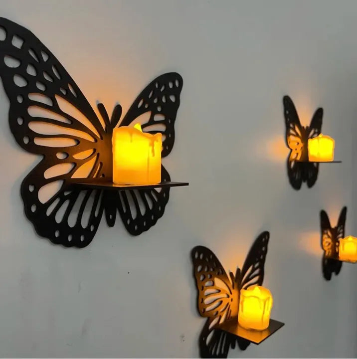 Decorative Butterfly Wall Shelf – Elegant Wooden Wall Art for Home Decor